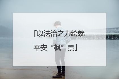 以法治之力绘就平安“枫”景