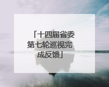 十四届省委第七轮巡视完成反馈