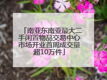 南亚东南亚最大二手闲置物品交易中心市场开业首周成交量超10万件