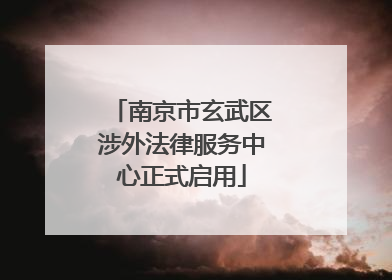 南京市玄武区涉外法律服务中心正式启用
