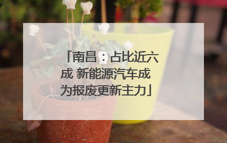 南昌：占比近六成 新能源汽车成为报废更新主力