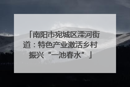 南阳市宛城区溧河街道：特色产业激活乡村振兴“一池春水”