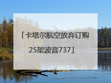 卡塔尔航空放弃订购25架波音737