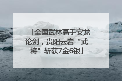 全国武林高手安龙论剑，贵阳云岩“武将”斩获7金6银