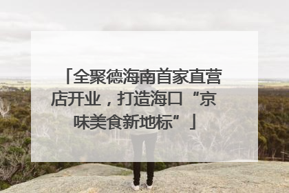 全聚德海南首家直营店开业，打造海口“京味美食新地标”