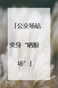 公交场站变身“晒粮场”