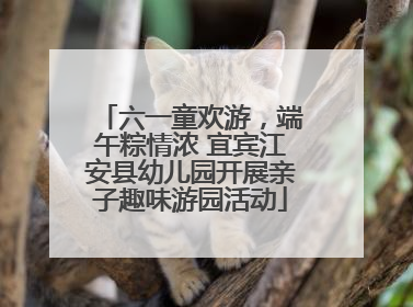 六一童欢游，端午粽情浓 宜宾江安县幼儿园开展亲子趣味游园活动