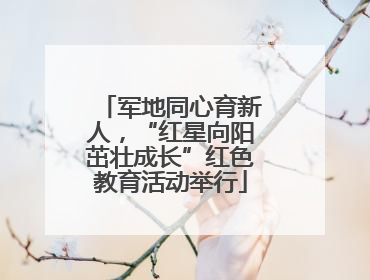 军地同心育新人，“红星向阳茁壮成长”红色教育活动举行