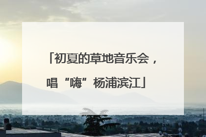 初夏的草地音乐会，唱“嗨”杨浦滨江