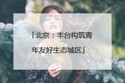 北京：丰台构筑青年友好生态城区