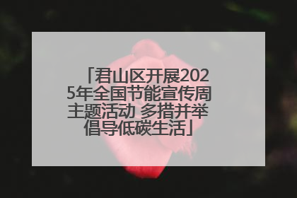 君山区开展2025年全国节能宣传周主题活动 多措并举倡导低碳生活