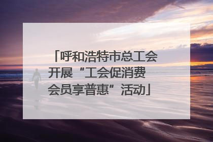呼和浩特市总工会开展“工会促消费 会员享普惠”活动