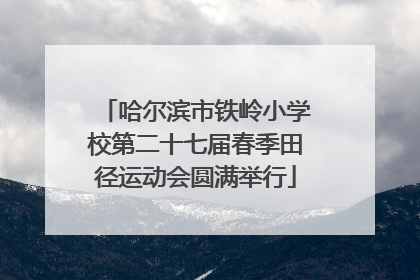 哈尔滨市铁岭小学校第二十七届春季田径运动会圆满举行