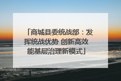 商城县委统战部：发挥统战优势 创新高效能基层治理新模式