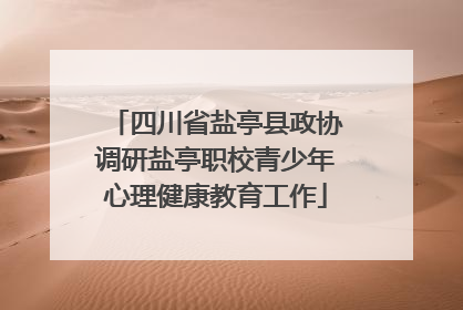 四川省盐亭县政协调研盐亭职校青少年心理健康教育工作