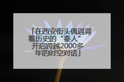 在西安街头偶遇背着历史的“秦人” 开启跨越2000多年的时空对话