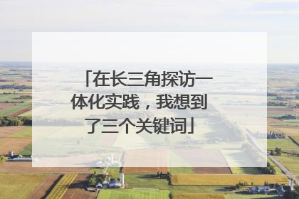 在长三角探访一体化实践，我想到了三个关键词