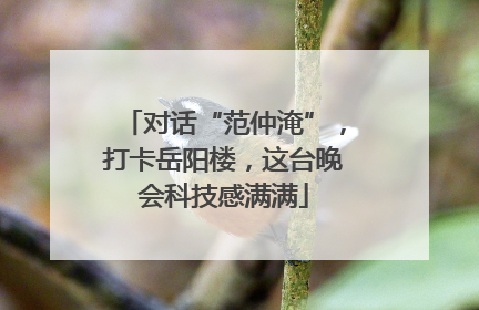 对话“范仲淹”，打卡岳阳楼，这台晚会科技感满满