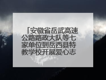 安徽省岳武高速公路路政大队等七家单位到岳西县特教学校开展爱心志愿活动