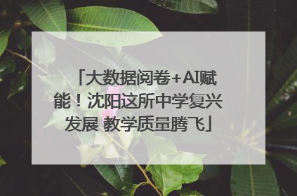 大数据阅卷+AI赋能！沈阳这所中学复兴发展 教学质量腾飞