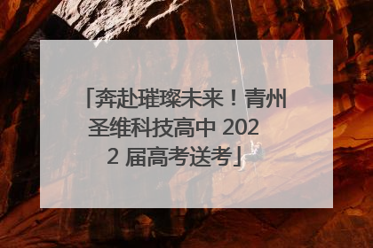 奔赴璀璨未来！青州圣维科技高中 2022 届高考送考