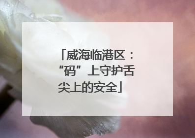 威海临港区：“码”上守护舌尖上的安全