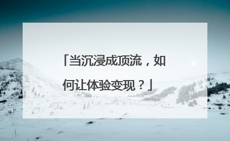 当沉浸成顶流，如何让体验变现？