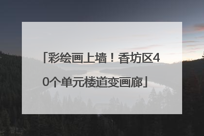 彩绘画上墙！香坊区40个单元楼道变画廊