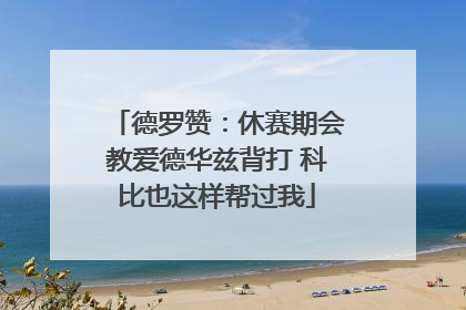 德罗赞：休赛期会教爱德华兹背打 科比也这样帮过我