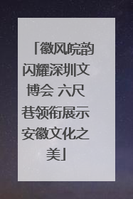 徽风皖韵闪耀深圳文博会 六尺巷领衔展示安徽文化之美