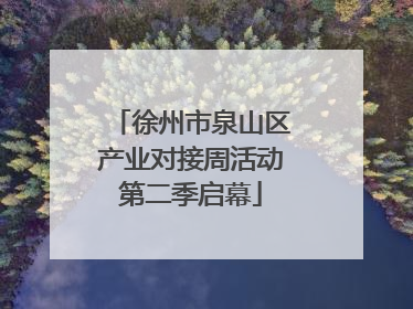 徐州市泉山区产业对接周活动第二季启幕