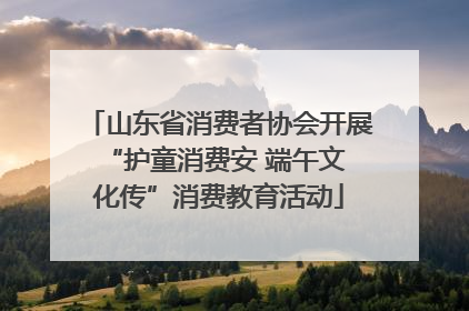 山东省消费者协会开展 “护童消费安 端午文化传”消费教育活动