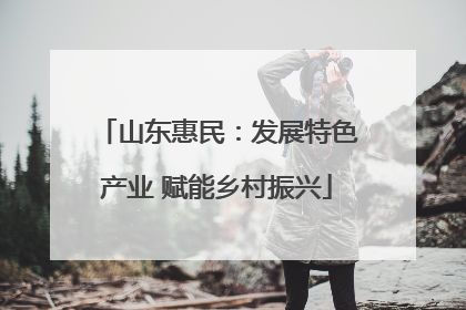 山东惠民：发展特色产业 赋能乡村振兴