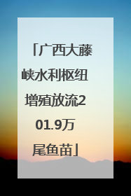 广西大藤峡水利枢纽增殖放流201.9万尾鱼苗