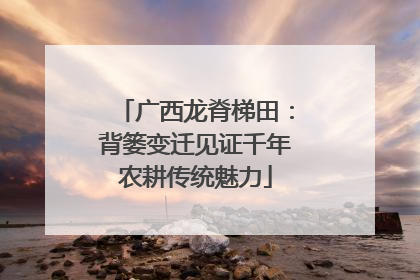 广西龙脊梯田：背篓变迁见证千年农耕传统魅力