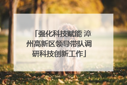 强化科技赋能 漳州高新区领导带队调研科技创新工作