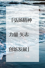 弘扬精神力量 矢志创新发展