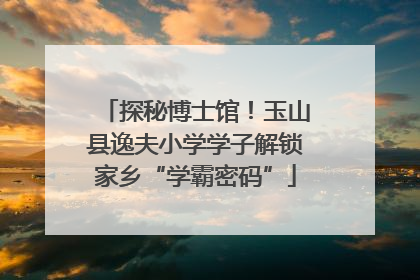 探秘博士馆！玉山县逸夫小学学子解锁家乡“学霸密码”