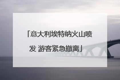 意大利埃特纳火山喷发 游客紧急撤离