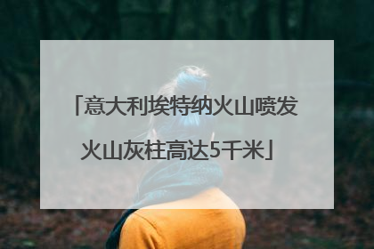 意大利埃特纳火山喷发 火山灰柱高达5千米