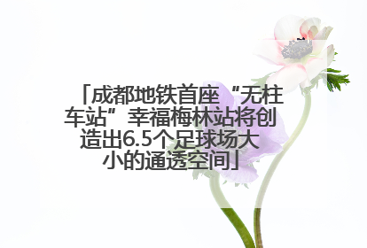 成都地铁首座“无柱车站”幸福梅林站将创造出6.5个足球场大小的通透空间