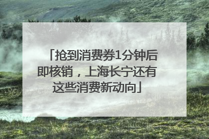 抢到消费券1分钟后即核销，上海长宁还有这些消费新动向