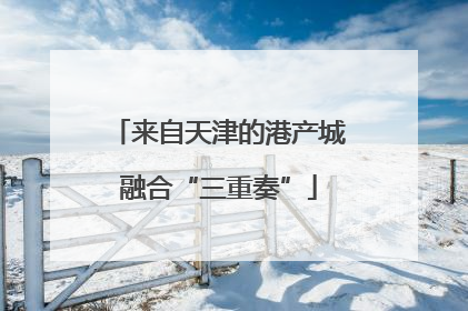 来自天津的港产城融合“三重奏”