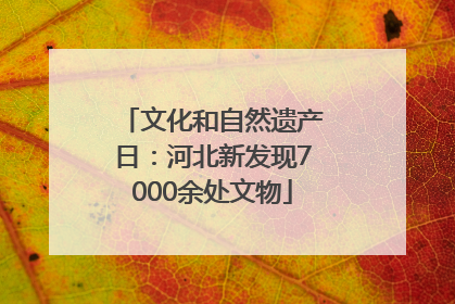 文化和自然遗产日：河北新发现7000余处文物