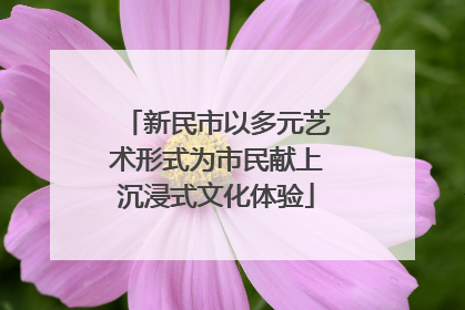 新民市以多元艺术形式为市民献上沉浸式文化体验