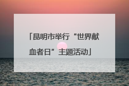 昆明市举行“世界献血者日”主题活动