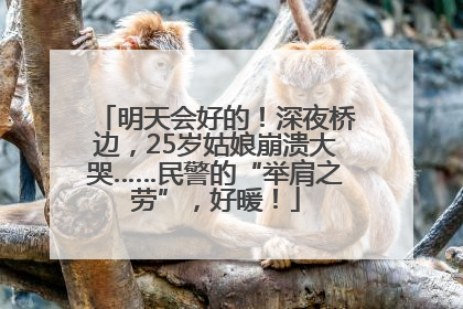 明天会好的！深夜桥边，25岁姑娘崩溃大哭……民警的“举肩之劳”，好暖！
