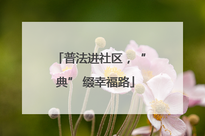 普法进社区，“典” 缀幸福路