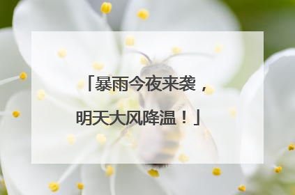 暴雨今夜来袭，明天大风降温！