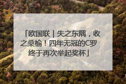 欧国联｜失之东隅，收之桑榆！四年无冠的C罗终于再次举起奖杯